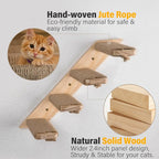 2 Pack 4 Steps Cat Wall Shelves and Stairs - Image 6