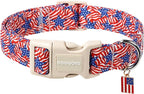 DOGWONG American Flag Dog Collar, Patriotic Independence Day Dog Collar Soft by DOGWONG