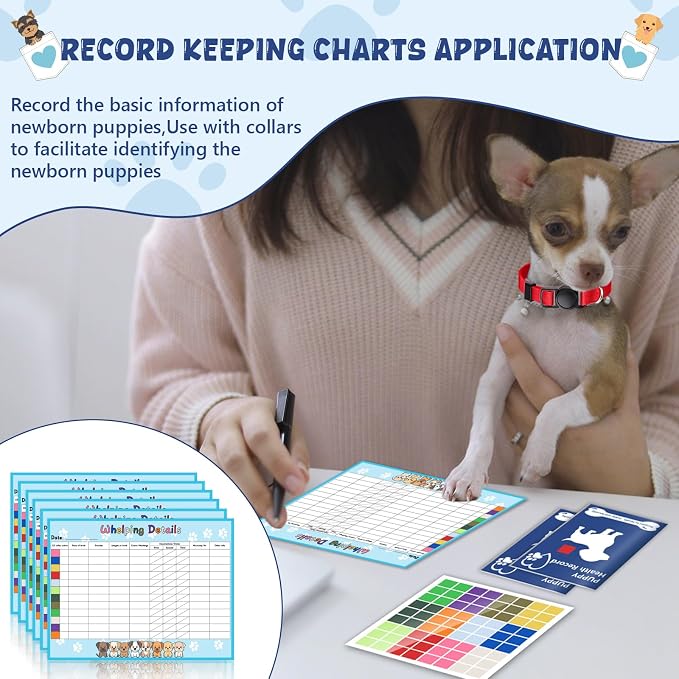 Puppy Whelping Supplies Kit Include 12 Puppy Shot Record Booklets 6 Record - Image 7
