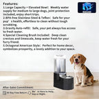 Sfozstra Raised Pet Water Dispenser: 8L Black Automatic Stainless Steel Gravity - Image 2