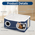 Shikha Cat Beds for Indoor Cats, Extra Wide Cat Cube House for Multi Cats - Image 3
