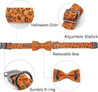 Halloween Dog Collar, Pet Collars Dog Bow Pumpkin Cute Cotton Dogs Collar Girl - Image 2