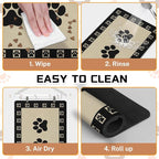 Absorbent Pet Dog Bowl Mat for Food and Water, Pet Cat Food Feeding Mat - Image 6