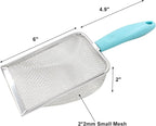 Hordion Cat Litter Scoop Stainless Steel Mesh Scooper, 2mm Mesh Non-Stick - Image 2