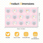 Cat Feedings Mats 20x12 inch Pink Kitten Print Pet Bowl Placemat Non Slip Mat - Image 6