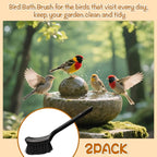 2 Pcs Brush for Bird Baths Black Hard Bristle Cleaning Brush - Image 4