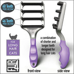 FUR4 deShedding Cat Brush for Long Hair Cats – Pet Hair Brush - Image 8