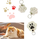 3PCS Cats & Dogs Pet Paw Print Keychain – White Leather Memorial Keychain Holds - Image 5