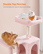 Feandrea Cat Tree, 55.1-Inch Cat Tower, Plush Multi-Level Condo - Image 3