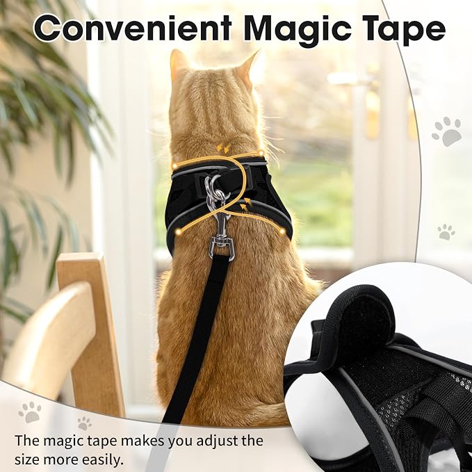 Cat Harness and Leash Set for Walking Escape Proof, Soft Adjustable Kitten - Image 6