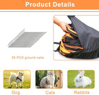 7 in 1 Outdoor Cat Enclosure, Foldable Pop-Up Mesh Playpen Tunnel - Image 6