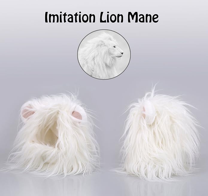 Onmygogo Lion Mane Wig for Cats and Dogs, Funny Pet Cat Costumes for Halloween - Image 2