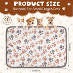 Chumia 40 Pcs Blankets Soft Fluffy Fleece Washable Pet Dog Sleep mat Paw Print - Image 2