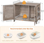 HOOBRO Litter Box Enclosure, Cat Litter Box Furniture - Image 4