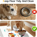 Pet Feeding Mat 24x16 inch Cat and Dog Print Meal Pad Non Slip Floor Mat - Image 8