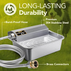 Automatic Water Dispenser for Dogs 2 Gallons, 304 Stainless Steel Dog Water - Image 2