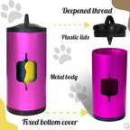 Metal Dog Poop Bag Holder 2-Pack w/Leash Clip|Durable Scratch-Resistant - Image 2