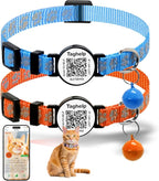 2 Pack Smart Safety Breakaway Cat Collar | QR Code Tag Stores All Vital Info by Taghelp
