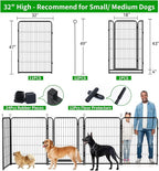 Dog Playpen Outdoor Extra Wide 12 Piece Panels Heavy Duty Dog Fence 47" Height - Image 3