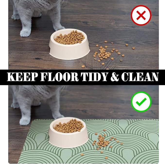 Dog Food Mats for Floors Absorbent, Pet Cat Food Mat - Image 4