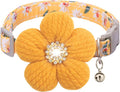 Small Dog Collar with Flower, Puppy Collar by COZIRAE