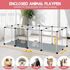 20 Panels Small Animals Playpen, Portable Plastic Enclosure Cage - Image 3