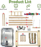 kathson Bird Playground Parrot Perch Stand Toys, Birds Wood Play Gym Activity - Image 6