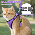 PUPTECK Cat Harness and Leash Set Escape Proof Reflective Cat Walking Harness - Image 4