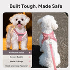 PetiFine Step in Small Dog Harness and Leash Set, Breathable All Weather Air - Image 4