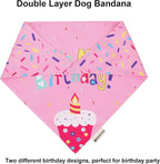 ADOGGYGO Dog Birthday Bandana Scarf and Dog Girl Birthday Party Hat - Image 5