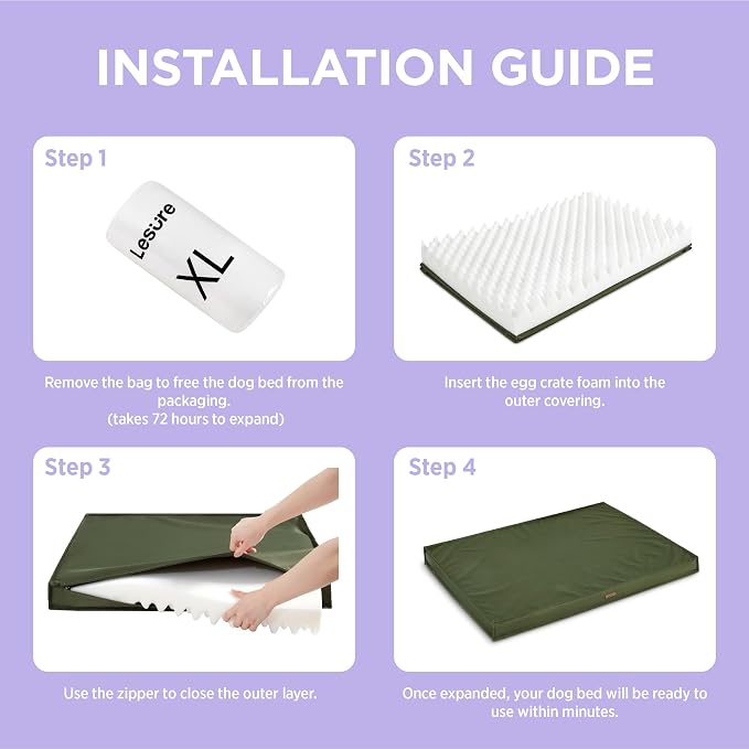 LE SURE Outdoor Waterproof Dog Bed - Image 4