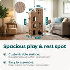 FurHaven Castle Tower Multi-Level Cardboard Cat House - Image 3