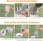 Yummy Sam Hanging Cage Automatic Small Pet Food Bowl Water Bottle Dispenser - Image 6