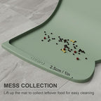 OHMO Dog Food Mat w/Residue Collection Pocket Silicone Pet Feeding Mat - Image 3
