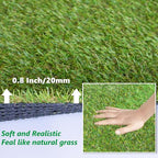 Artificial Grass Outdoor Rug, 3FT x 5FT 0.8 inch Realistic Fake Synthetic Grass - Image 3