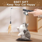 2-Pack Cat Wand Toys with Feather & Silvervine Stick – Adjustable 16"-28" - Image 5
