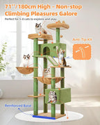 Taoqimiao Cactus Cat Tree, 71-Inch Cat Tower - Image 8