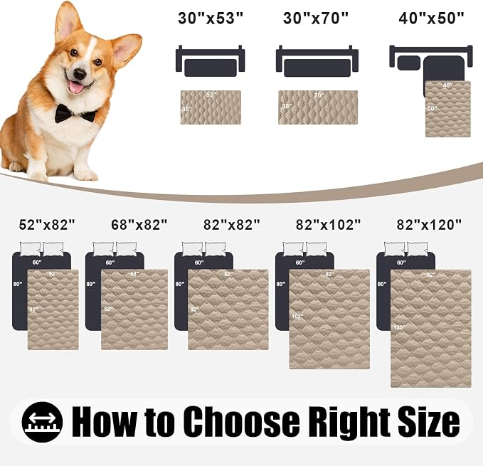 Smiry Waterproof Dog Bed Cover Blanket, Soft Reversible Pet Blanket, Washable - Image 6