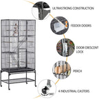 Yaheetech 69-Inch Extra Large Wrought Iron 3 Levels Ferret Chinchilla Sugar - Image 4