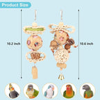 Wontee Bird Toys Colorful Shredding Crinkles Foraging Toys Natural Sola Ball - Image 5