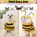 DENTRUN Sphynx Hairless Cats Costume Funny Bee Warm Winter Sweater Cute - Image 5
