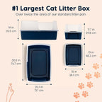 IRIS USA XX-Large Side Entry Cat Litter Box, Open Top Extra Large Litter Box - Image 2