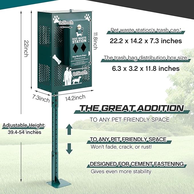 Abbylike Compact Dog Waste Station Outdoor - Image 2