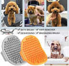 Dog Grooming Brush, Pet Shampoo Bath Brush Shedding Soothing Massage Rubber Comb - Image 7