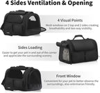 FUKUMARU Cat Carrier, 4 Mesh Windows Small Dog Carrier, 4 Storage Pockets Cat - Image 4