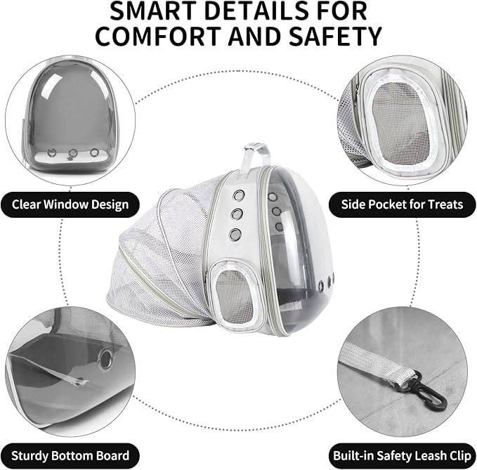 Cat Backpack Carrier, Back Expandable Pet Backpack - Image 6