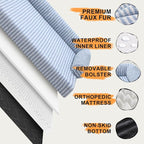 Large Dog Bed Orthopedic Washable Dog Beds Bolster - Image 5