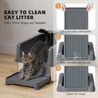 Cat Ramp for Litter Box Elevated Litter Ramp for Cat Litter Boxes, Washable - Image 4