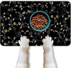 Cat Food Mat for Pet Dog Food Mat, Non-Slip Cat Pet Feeding Mats for Floor by BACDOILQ