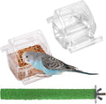 IBWell 2 Pack Clear Water Bowl and Food Container by IBWell